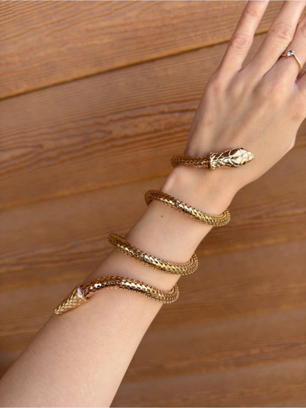 🐍Gold-Tone Flexible Snake Bracelet or Necklace